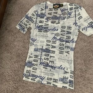 Harley Davidson Mesh Short Sleeve Top